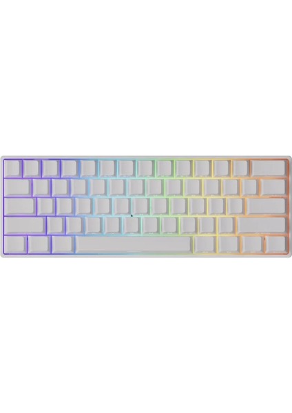 Monsgeek FUN60 Pro Shine-Through White Hall Effect Manyetik Switch Argb Kablosuz Hotswap Mekanik Gaming Klavye