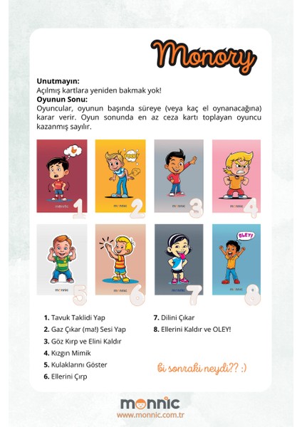 Monory Hafıza ve Dikkat Oyunu – Çocuklar ve Aileler Için Eğlenceli ve Eğitici Kart Oyunu