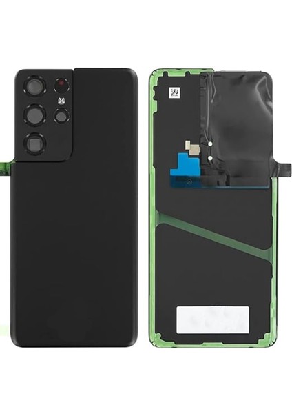 Samsung Galaxy S21 Ultra Uyumlu Kamera Camlı Batarya Kapağı
