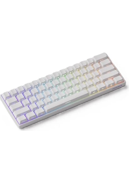 Monsgeek FUN60 Pro Shine-Through White Hall Effect Manyetik Switch Argb Kablosuz Hotswap Mekanik Gaming Klavye
