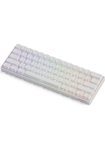 Monsgeek FUN60 Pro Shine-Through White Hall Effect Manyetik Switch Argb Kablosuz Hotswap Mekanik Gaming Klavye