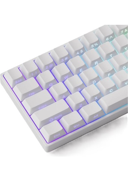 Monsgeek FUN60 Pro Shine-Through White Hall Effect Manyetik Switch Argb Kablosuz Hotswap Mekanik Gaming Klavye
