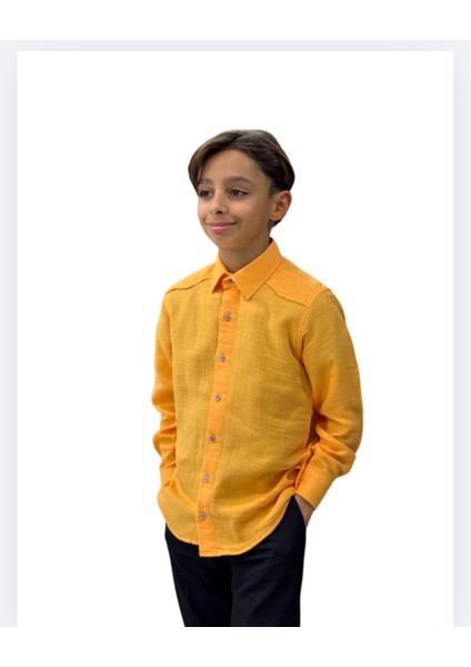 Erkek Çocuk Keten Gömlek modelleri