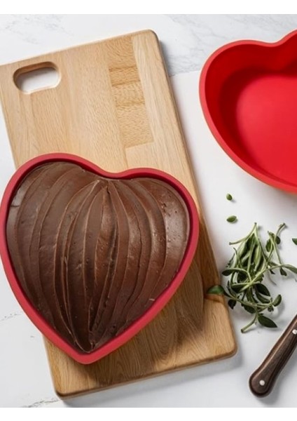 Kalp Şekilli Kek Kalıbı - Silikon