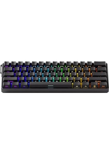 Monsgeek FUN60 Ultra Shine-Through Black Hall Effect Manyetik Switch Argb Kablosuz Hotswap Mekanik Gaming Klavye