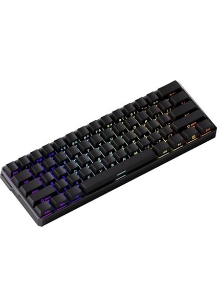 Monsgeek FUN60 Ultra Shine-Through Black Hall Effect Manyetik Switch Argb Kablosuz Hotswap Mekanik Gaming Klavye