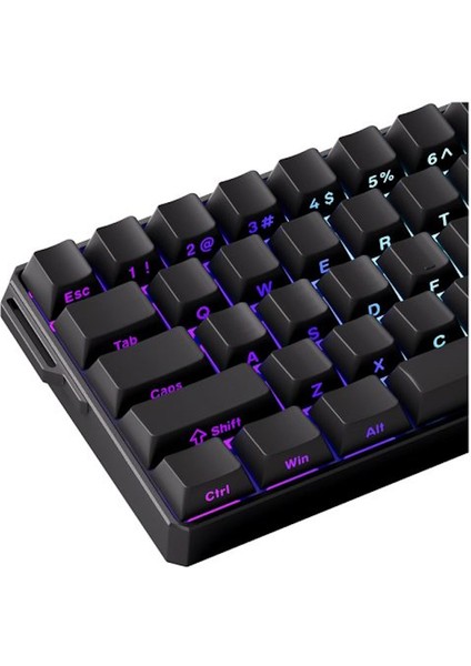 Monsgeek FUN60 Ultra Shine-Through Black Hall Effect Manyetik Switch Argb Kablosuz Hotswap Mekanik Gaming Klavye