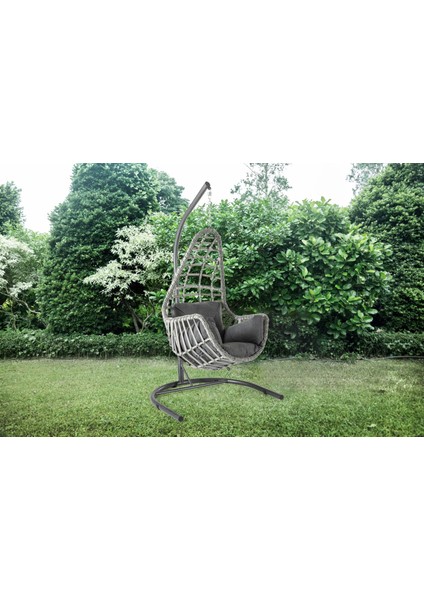 Hobi Tekli Rattan Salıncak,beyaz