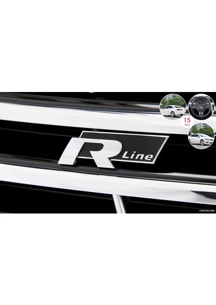 R-Line Yapışkanlı Logo-Siyah Rline Oto Logo