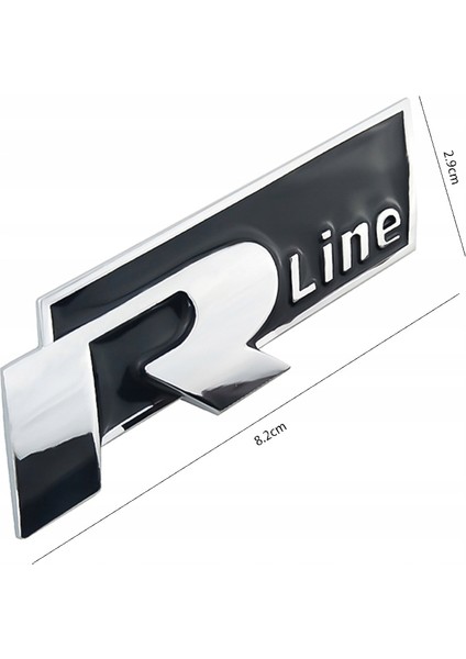 R-Line Yapışkanlı Logo-Siyah Rline Oto Logo