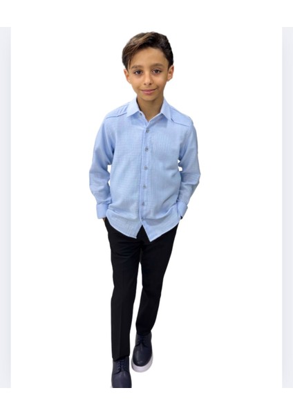 Erkek Çocuk Keten Gömlek
