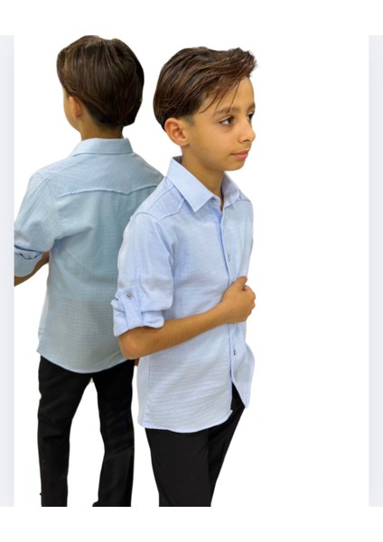 Erkek Çocuk Keten Gömlek