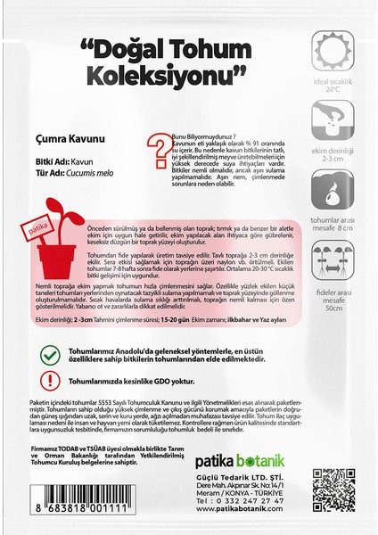 100 Adet Çumra Kavunu Tohumu modelleri