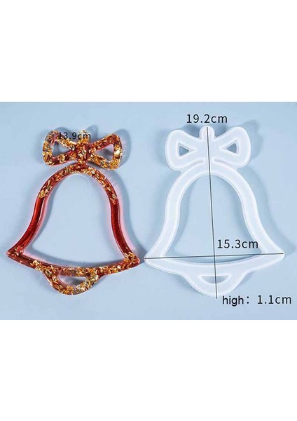 Epoksi Reçine Silikon Kalıp İthal / Kapı Süsü Noel Silikon Kalıp HB4521-0099