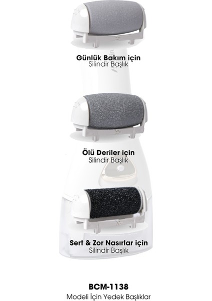 BCM-1138 Ayak Bakım Törpüsü Topuk Nasır Temizleme Makinesi İçin ( Yedek Başlıklar )