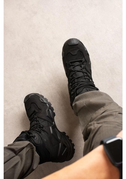 SS611 Su Geçirmez Bağcıklı Tactical/outdoor Kışlık Askeri Kısa Siyah Çöl Botu
