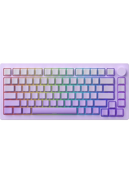 Monsgeek M1W V3 He-Sp Purple Gradiant Hall Effect Manyetik Switch Rgb Kablosuz Hotswap Mekanik Gaming Klavye