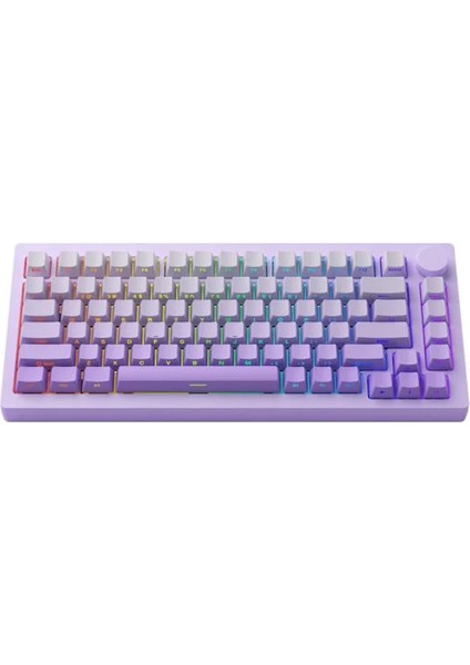 Monsgeek M1W V3 He-Sp Purple Gradiant Hall Effect Manyetik Switch Rgb Kablosuz Hotswap Mekanik Gaming Klavye