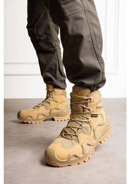SS611 Su Geçirmez Bağcıklı Tactical/outdoor Kışlık Askeri Kısa Bej Çöl Botu