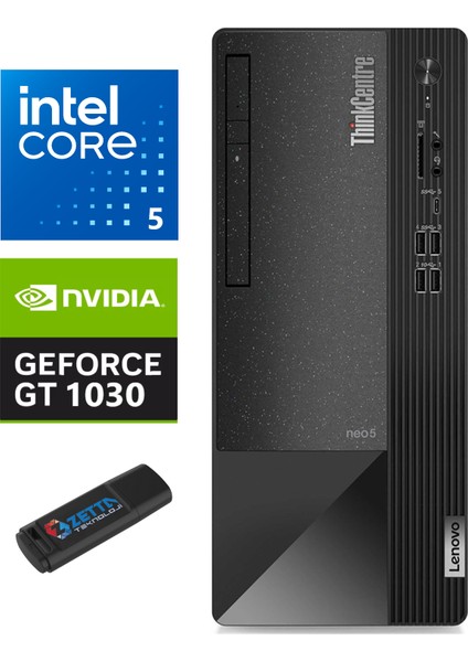 Thınkcentre Neo 50T Gen4 Intel İ5-12500 48GB 2tb SSD GT1030 Freedos Masaüstü Bilgisayar WH12JB005BTRF19+Zetta USB Bellek