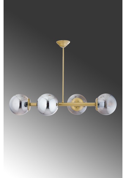 Luxury Modern Tasarım Eskitme 4'lü Füme Glop Camlı Avize fiyatları