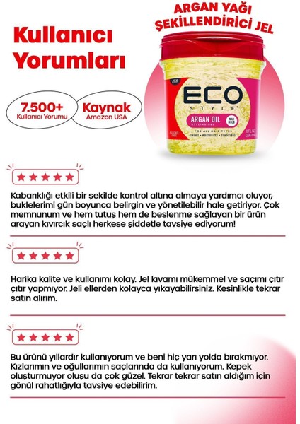 Style Argan Yağı Saç Şekillendirici 236 ml Argan Oil Styling Gel Shine Moisturizes Conditions