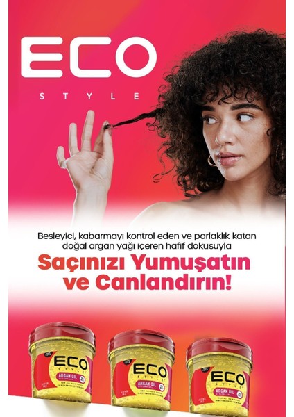 Style Argan Yağı Saç Şekillendirici 236 ml Argan Oil Styling Gel Shine Moisturizes Conditions