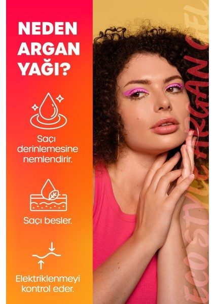 Style Argan Yağı Saç Şekillendirici 236 ml Argan Oil Styling Gel Shine Moisturizes Conditions