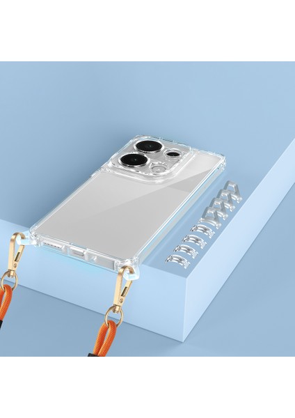 Xiaomi Redmi Note 13 Pro 4g Uyumlu Kılıf Airbagli Takılabilir Askı Aparatlı Zore Snap Silikon Kapak-