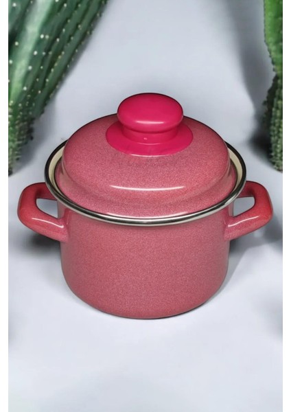 Italyan Emaye Mini Derin Tencere 12 cm 900 ml – Kırmızı