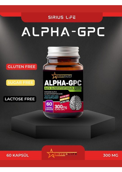 Sirius Life Sirius Alpha Gpc Gliseril Fosforilkolin 300 Mg 60 Kapsül 3 Adet (Hafıza Güçlendirme)