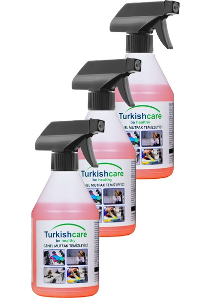 Genel Mutfak Temizleyici Sprey 500 Ml. Üçlü Set