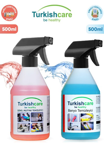 Banyo Ve Mutfak Temizleme Spreyi 500ml 2 Li