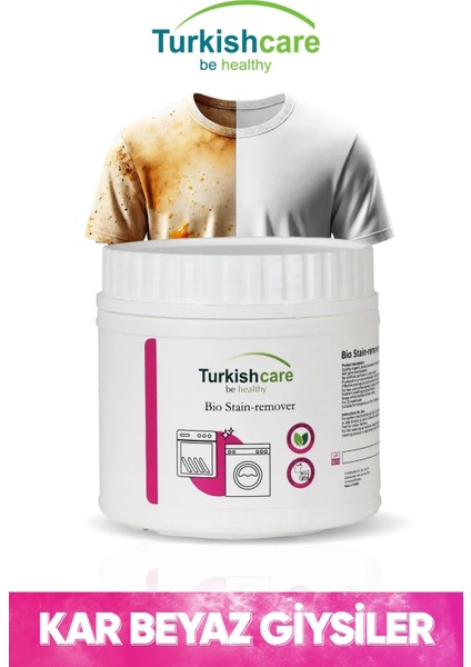 Organik Bio Leke Çıkarıcı Toz 500 gr – Çamaşır ve Bulaşık İçin, Kokusuz, GDO’suz, Bitki Özlü Vegan