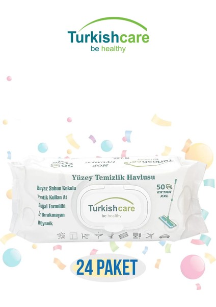 Yüzey Temizlik Havlusu 50'li Yirmidörtlü Set