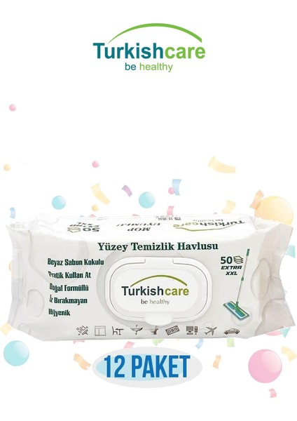 Yüzey Temizlik Havlusu 50'li Onikili Set