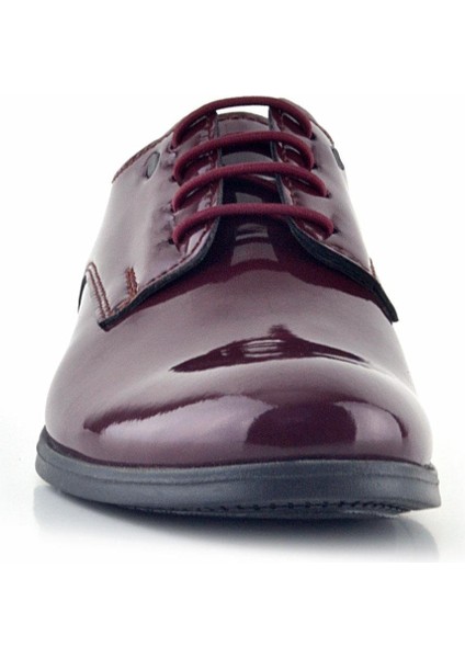 Bordo Rugan Bağcıklı Metal Detaylı Oxford Çocuk Klasik Ayakkabısı modelleri