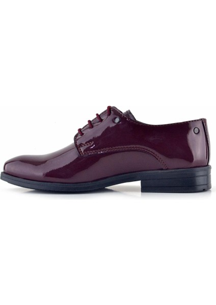 Bordo Rugan Bağcıklı Metal Detaylı Oxford Çocuk Klasik Ayakkabısı fırsatları