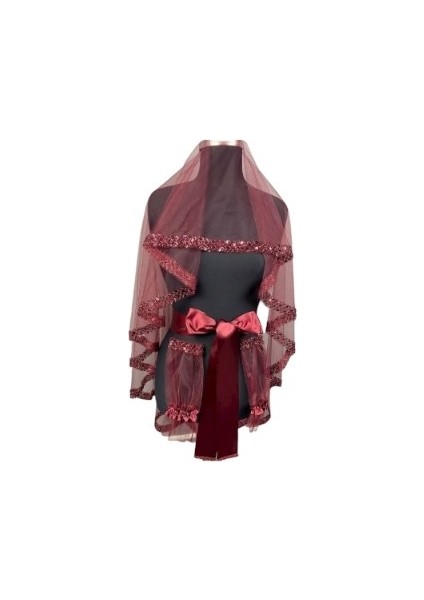 Kına Örtüsü Bordo 2 Eldiven+Kemer