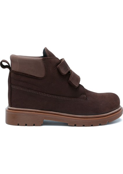 KIBO19 Kifidis-Kids Unisex Çocuk Bot 27-36 Kahverengi Nubuk Deri