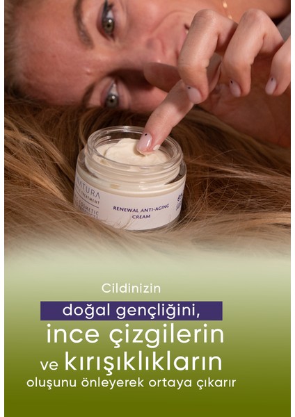 Organik Hyaluronik Asit İçeren Anti-Aging Krem Ölmez Otu Çiçeği Özlü 50 ML