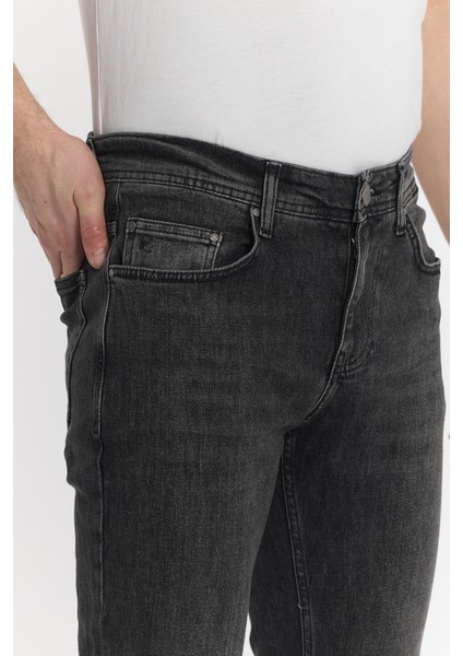 Erkek Koyu Gri Slimfit Kot Pantolon modelleri