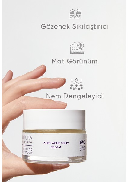 Organik Krem Çay Ağacı Yağı ve Kara Kafes Otu Özlü 50 ML