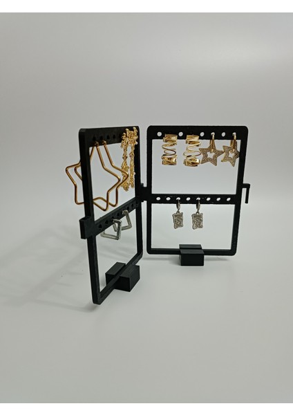 Siyah Çoklu Küpe Organizer Standı