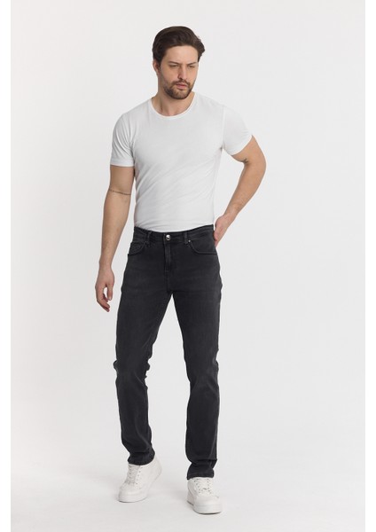 Açık Siyah Erkek Slimfit Kot Pantolounu fiyatları