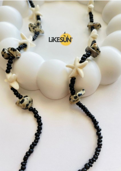 Benekli Mercan Gözlük Askısı Gözlük Ipi Antikayıp Gözlük Zinciri (Çift Dolama Kolye) modelleri