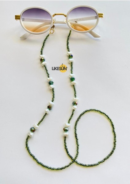 Zümrüt Kolekisyonu Gözlük Askısı Gözlük Ipi Antikayıp Gözlük Zinciri (Çift Dolama Kolye)