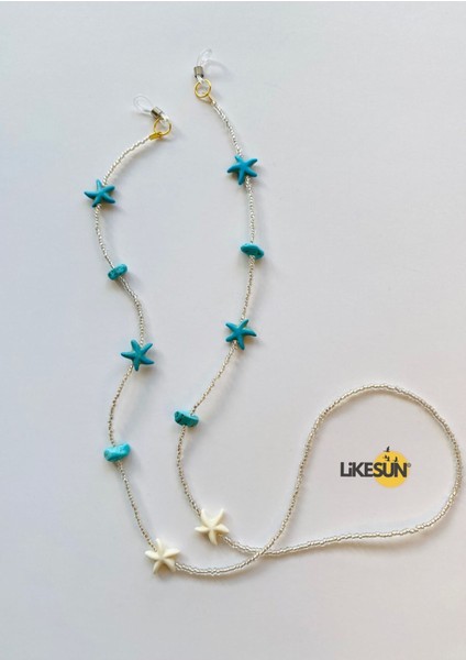 Firuze Turkuaz Doğaltaş Gözlük Askısı Gözlük Ipi Antikayıp Gözlük Zinciri (Çift Dolama Kolye) fırsatları