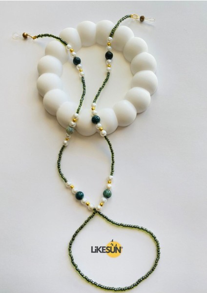 Zümrüt Kolekisyonu Gözlük Askısı Gözlük Ipi Antikayıp Gözlük Zinciri (Çift Dolama Kolye)