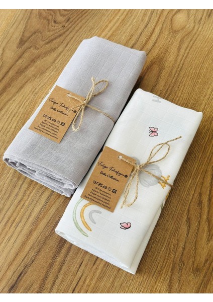 Fulya Tuhafiye %100 Pamuk 2'li Müslin Bebek Battaniye Seti OEKO-TEX Sertifikalı MÜSLIN ÖRTÜ 80X90 CM fiyatları